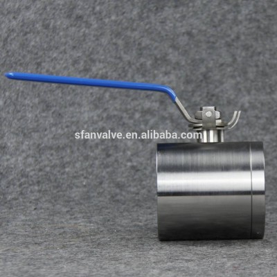 SS Stainless Steel 2pc Lever Operated 3000PSI Ball Valve High Pressure