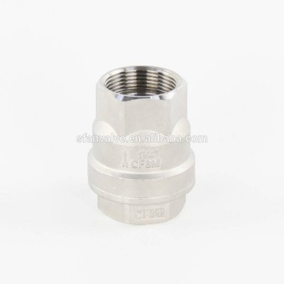 Stainless Steel CF8 CF8M 1000psi Mini Metal Spring Vertical Check Valve